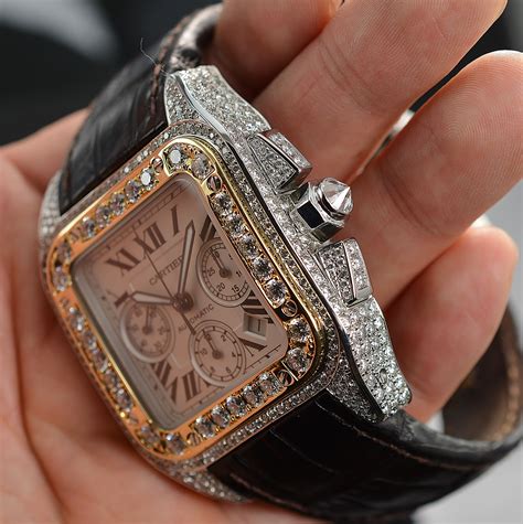 cartier santos 100 xl diamond.